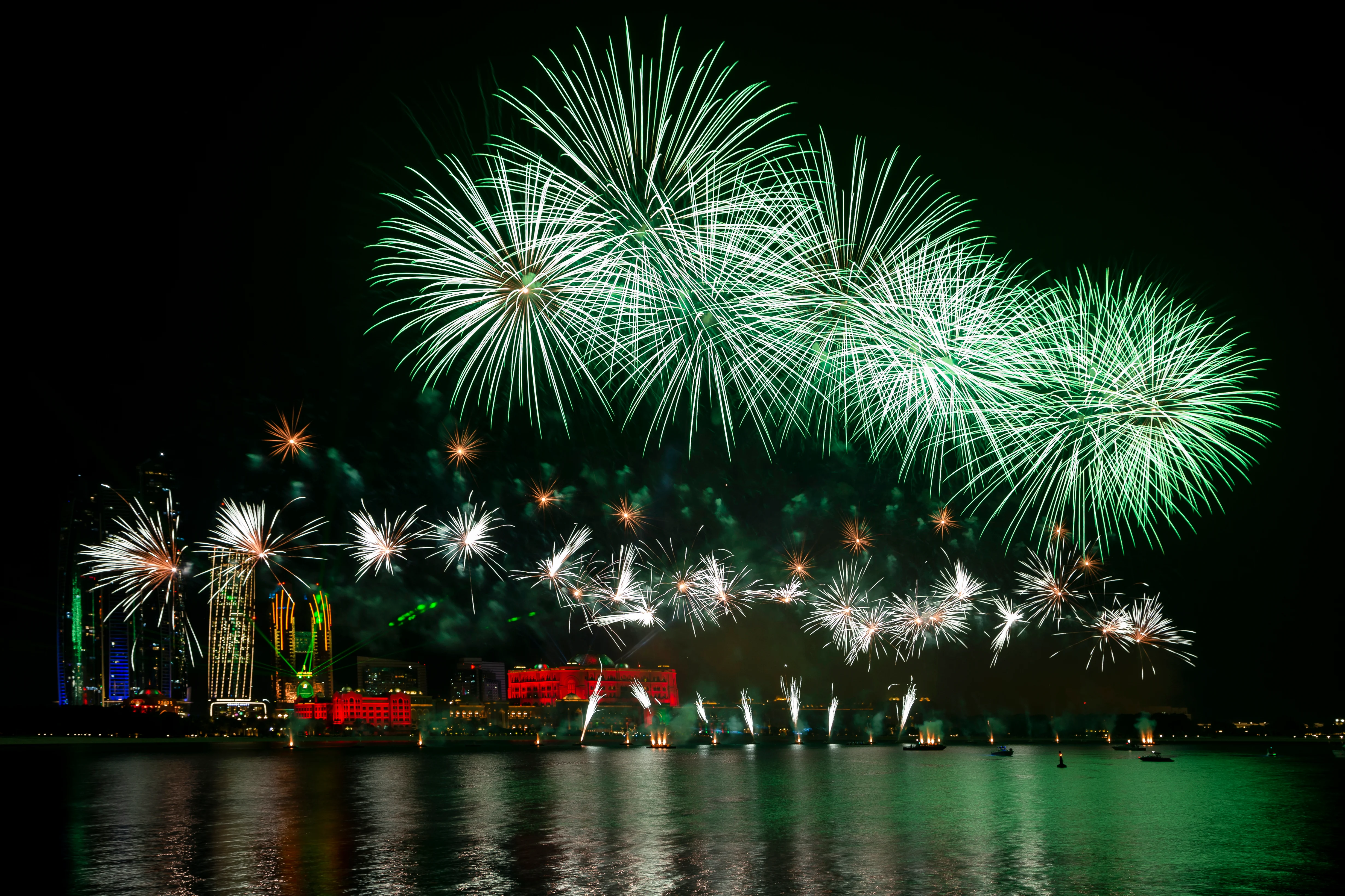 Dubai festival fireworks during UAE National Day